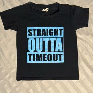 Black and Blue Graphic Kids T-Shirt